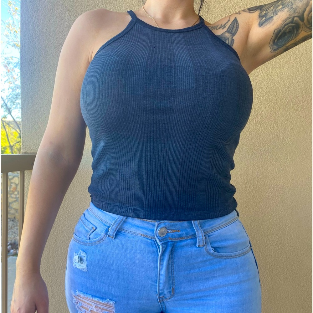 Cute No-Shoulder tank top🖤